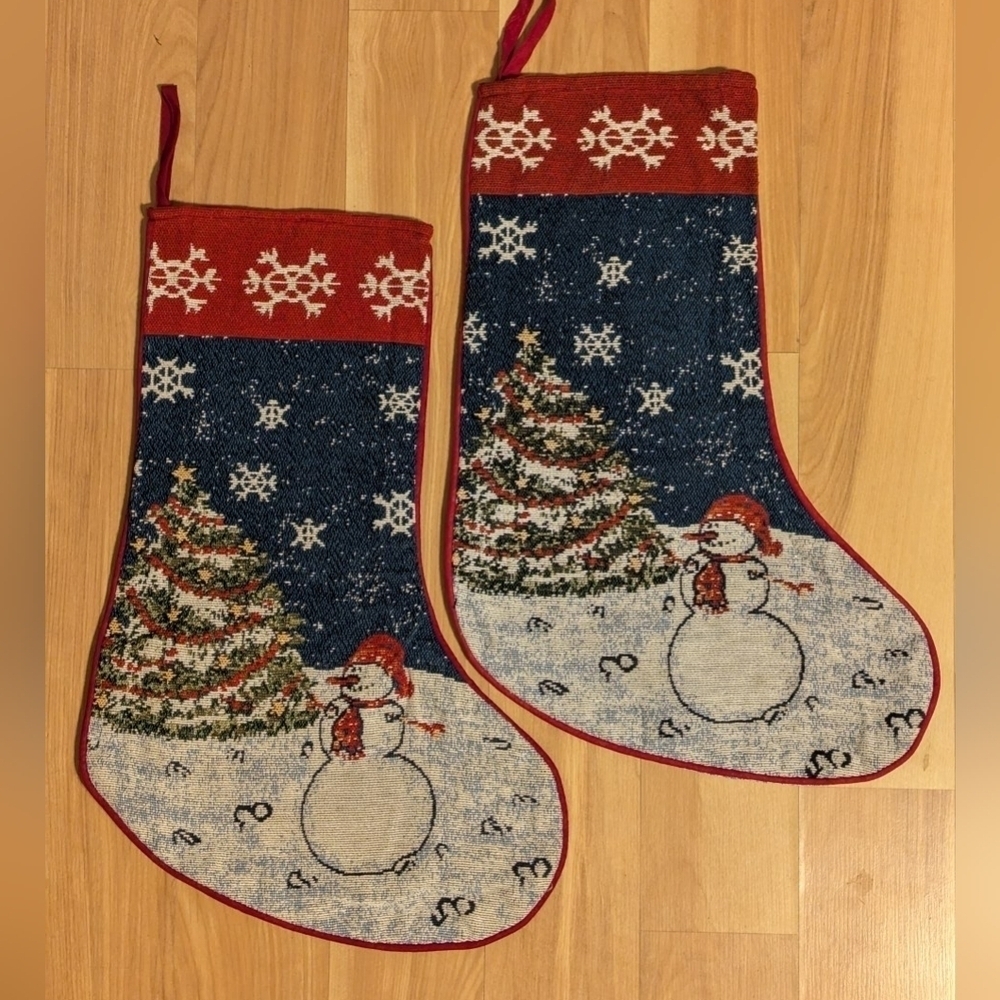 Tapestry matching stockings by Old Time Pottery - Picture 2 of 6